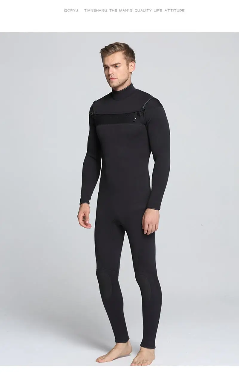 Передняя молния гидрокостюм для подводного плавания для мужчин 3 мм неопрен плавательный костюм для серфинга дайвинга Триатлон подводной охоты мокрого костюма полный боди