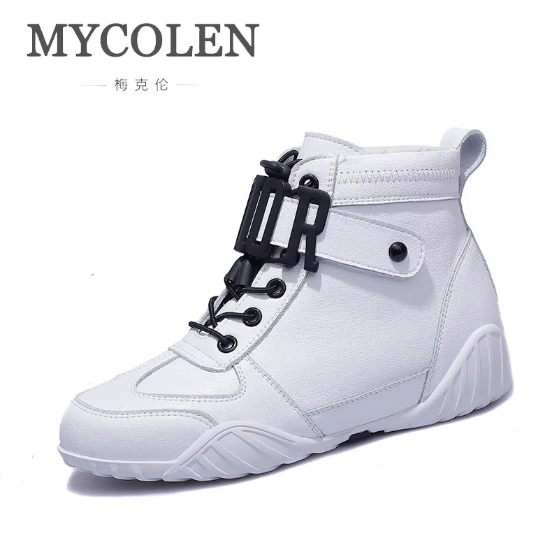 

MYCOLEN Women Sneakers 2018 Spring Autumn High-Top Ladies Casual Shoes Luxury Fashion Women Shoes Comfortable Female Trainers
