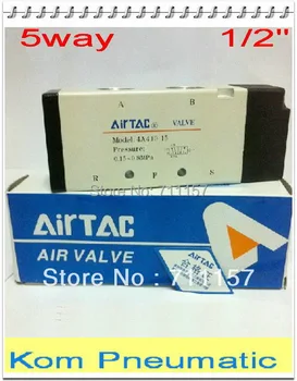 

5x Fedex Free Shipping Gas Air Valve Air Control Solenoid Valves 1/2" BSP 2 Position 5 Way PT1/2 Port 4A410-15