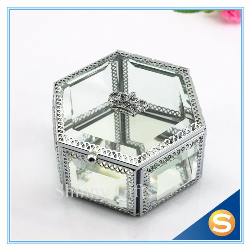 Silver color glass jewelry box (5)