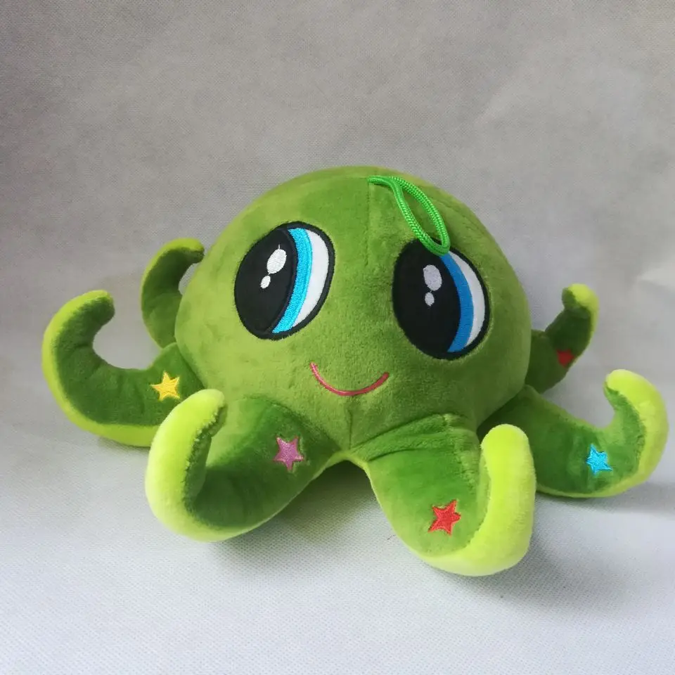 Около 25x12 см зеленый мультяшный осьминог милые плюшевые игрушки Осьминог Мягкая кукла подарок на день рождения b0785