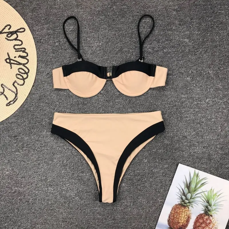 

Bikiny Set Women 2019 Bikinis Mujer Bandeau Bikini Push Up High Waist Swimsuit Separate May Women Swimwear Female Bathing Suits