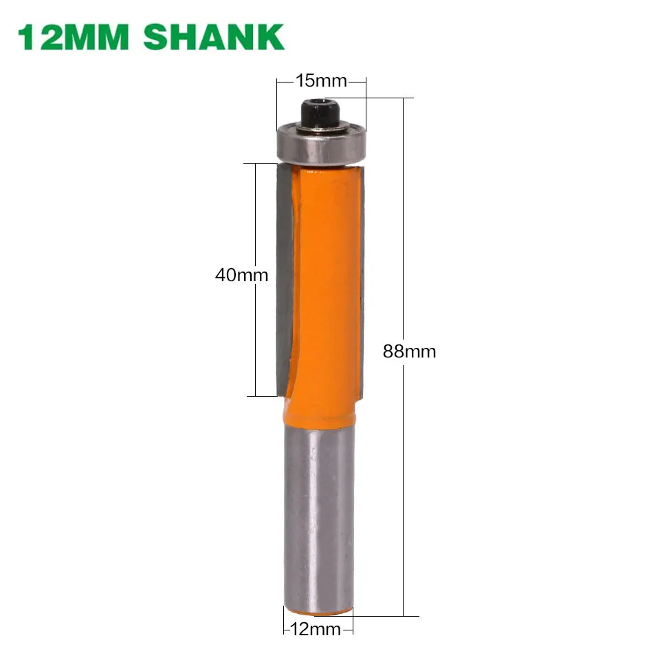 

1pc Flush Trim Router Bit Top Bearing 12mm' Shank Woodworking Tool woodworking router bits