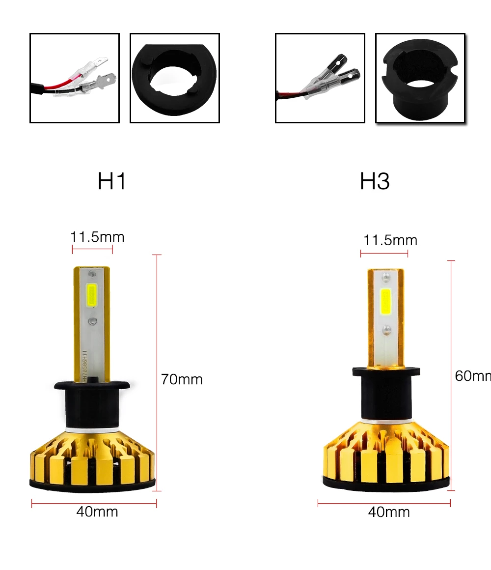 CROSSFOX 6000 К автомобильный головной светильник комплект Canbus H1 H3 H11 9012 9005 9006 H4 светодиодный лампы 12V 50W 10000LM/пара автомобильных фар светильник