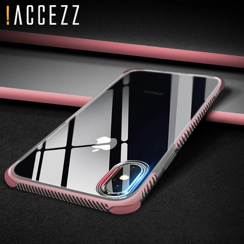 ! Роскошный прозрачный мягкий защитный чехол ACCEZZ для Iphone X 10 Супер Противоударный