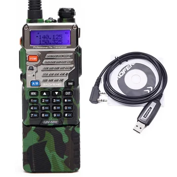 

BAOFENG UV-5RE Walkie Talkie 8W powerful 3800mAh Dual Band 10 km long range cb two way radio Upgrade of UV 5RE+Programming Cable
