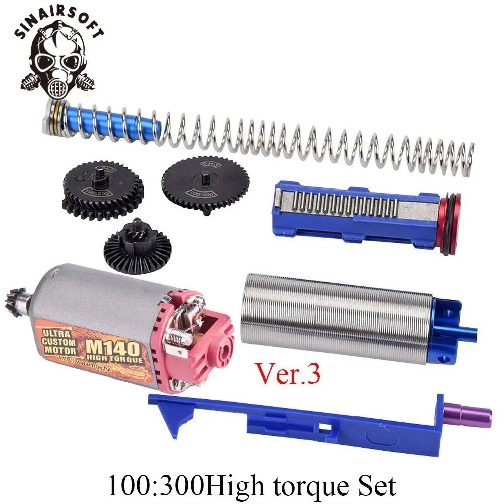 Горячая Шестерня SHS 14 зубьев синий поршень цилиндр набор пружина руководство Tappet пластина сопла мотор для страйкбола AEG M4 M16 охотничья коробка передач