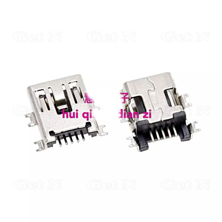 

100pcs/lot Mini USB Receptacle Socket Jack 5-pin Sunk-in-Board SMD-pins