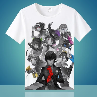 Persona 5 Joker T-shirt - Anime Cosplay P5 Game Tee for Men - Casual Polyester Tshirt image 3