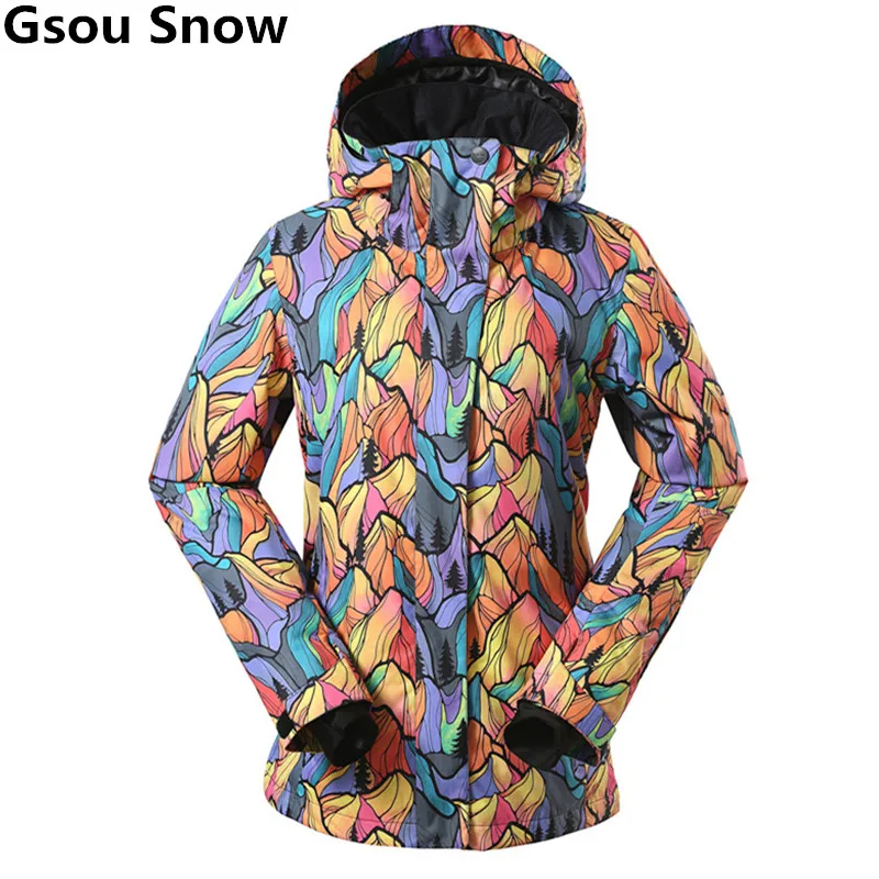 GSOU SNOW Brand Ski Jacket Women Winter Waterproof Snowboard Jacket