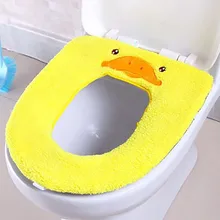 Квалифицированные моды крышку унитаза коврик теплый мультяшный в виде животных моющиеся Ванная комната Lovlely животного Форма зима теплая накладка