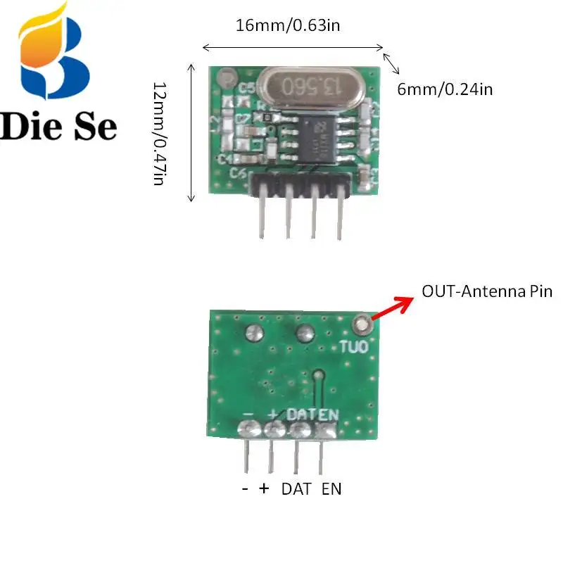 

433mhz RF Wireless Transmitter RF remote control Module Small Size Low Power for remote control adruino DIY Controller