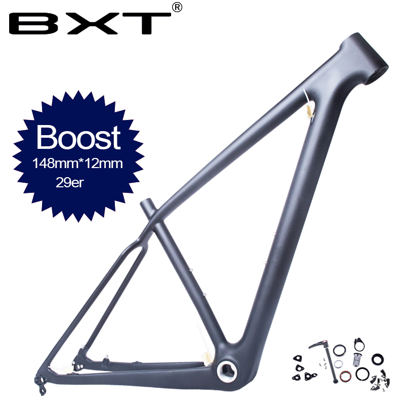 Flash Deal Free shipping 29er T800 Full Carbon Mountain Bike frame 148*12mm MTB BOOST carbon bicycle frame Bicycle parts BSA 1