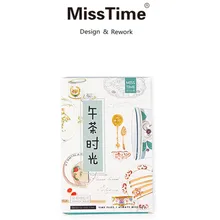 Miss Time tea time открытка поздравительная открытка буквенная Бумага Закладка 1 лот = 1 упаковка = 30 шт