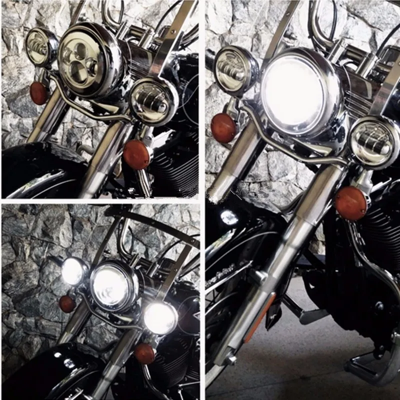 Для Harley 7 дюймов Moto проектор светодиодная фара + соответствующие HD 4 5