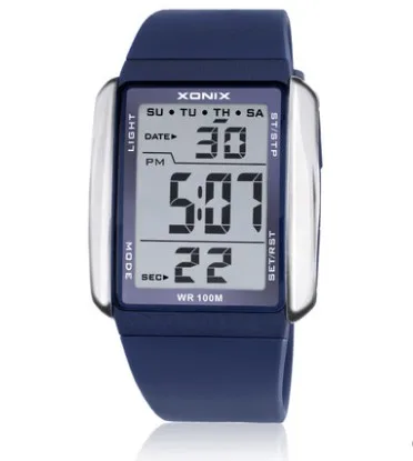 Топ женские спортивные часы водонепроницаемые 100 м уличные забавные многофункциональные женские цифровые часы для плавания светодиодный наручные часы Montre Femme - Цвет: FJ  007