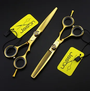 

4Pcs Suit Hairdressing Scissor 5.5 6 inch Brand Jason Diamante TOP GRADE 440C Cutting Scissors Thinning Shears Beauty Tool bag