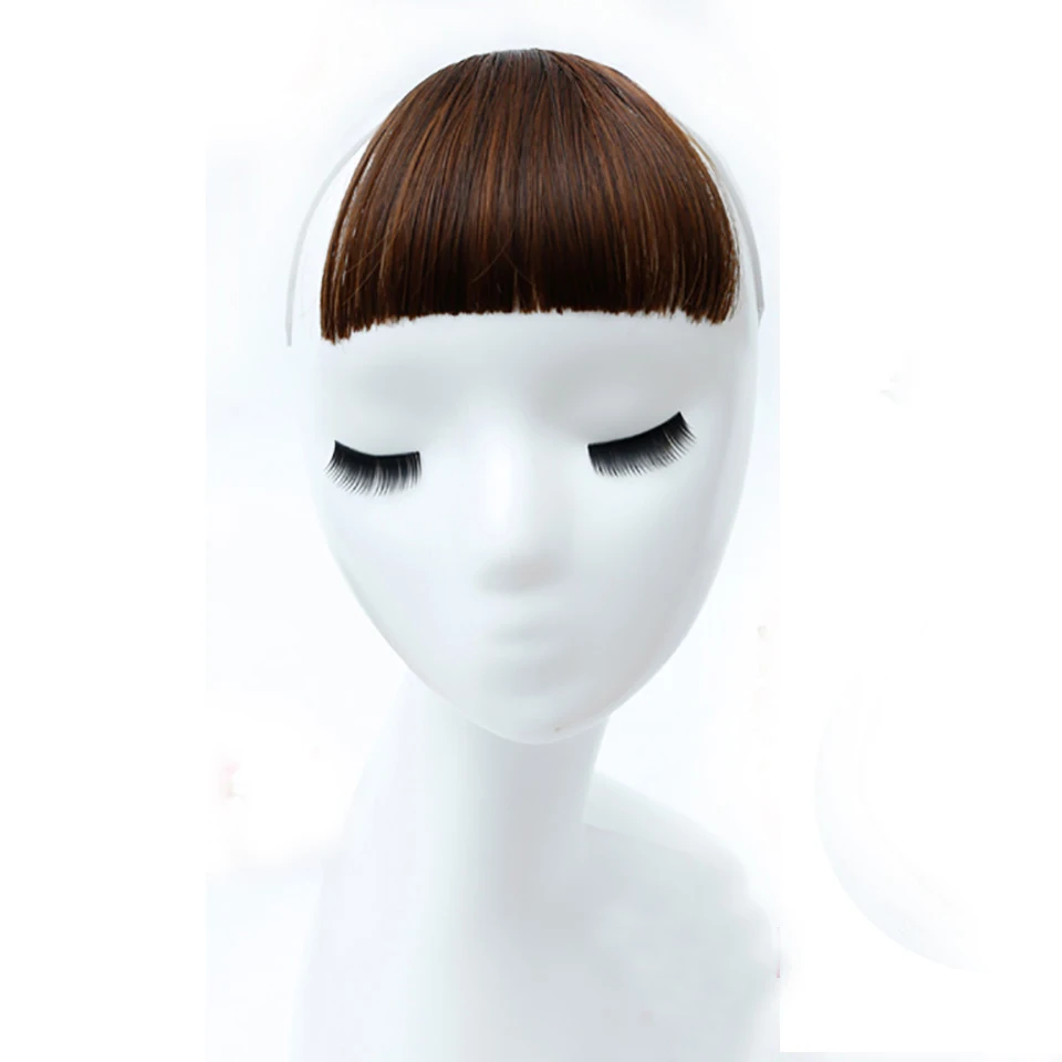 

AOSIWIG Natural Synthetic 3 Colors Short Bangs Hair Heat Resistant Fake Hair Bangs Tidy Clip In Hair Pieces
