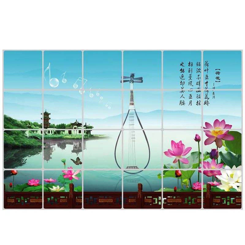 

Double thick kitchen high temperature oil resistant stickers aluminum foil tile \ cabinet stickers 60*90