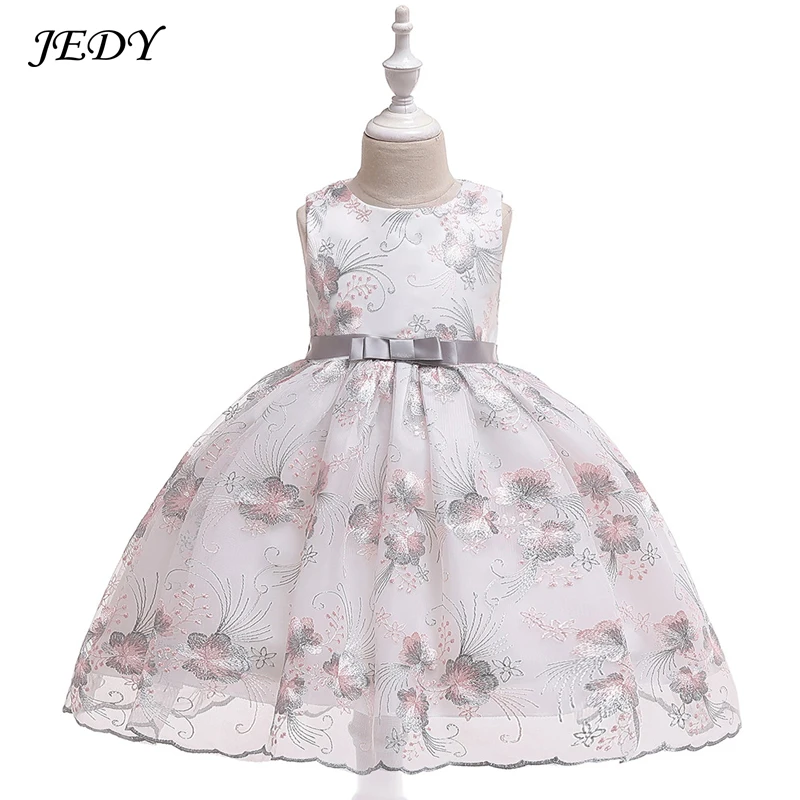 Summer 4 To 13 Years Girls Embroidery Wedding Party Dress Kid Baby Birthday Belle Elegant Princess Dresses Fille Costume Baptism | Детская