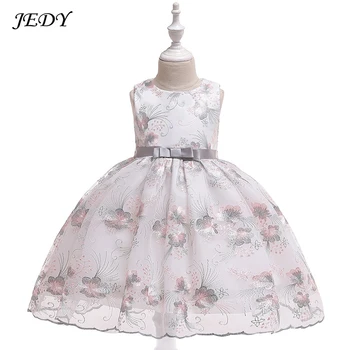 

Summer 4 To 13 Years Girls Embroidery Wedding Party Dress Kid Baby Birthday Belle Elegant Princess Dresses Fille Costume Baptism