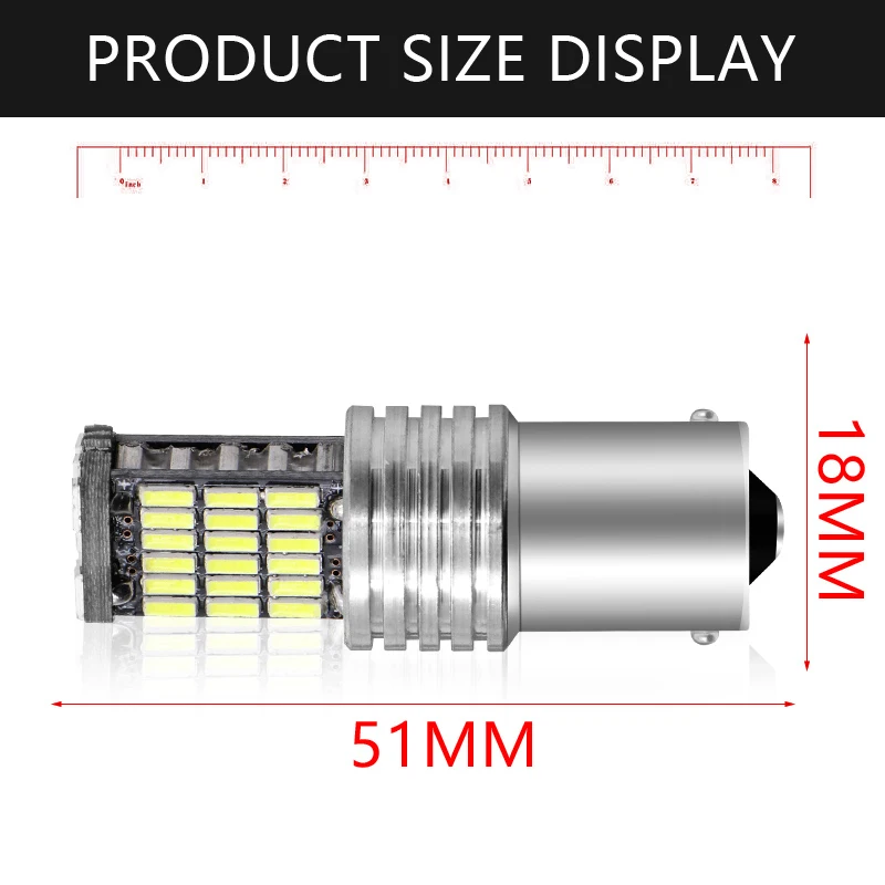 1 шт. x 2 1156 BA15S P21W W16W 45SMD 4014 светодиодный CANBUS без ошибок автомобильная задняя лампа