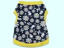 1pcs dogs cats fashion printed vest apparel doggy spring summer vests clothes puppy t shirt pet dog cat suit XS S M L