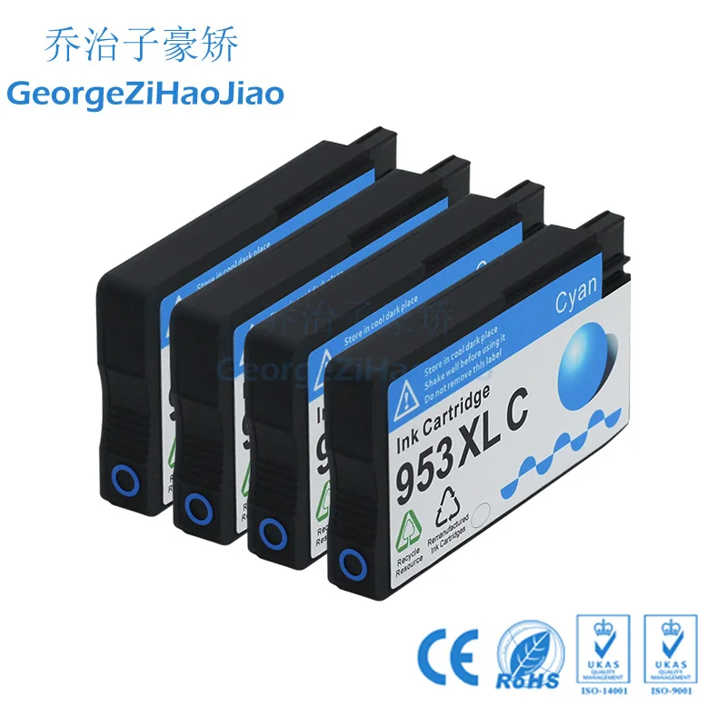 

4pcs 953XL Compatible For HP 953XL 953 Ink Cartridge for HP953 OfficeJet Pro 8702 8710 7740 8210 8218 7730 Printer