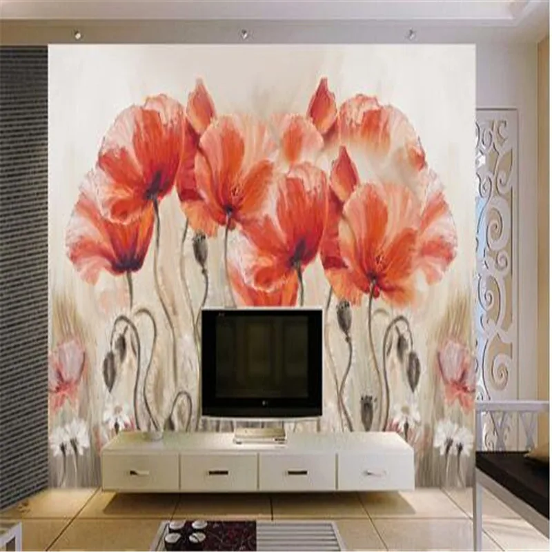 European Style Wall Paper for Walls 3D Hand Painted Emboss Wallpapers