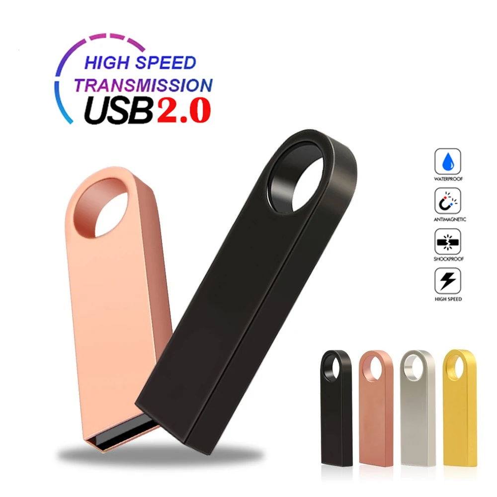 USB флеш накопитель 128 Гб 64 ГБ 16 8 Флешка 32 водонепроницаемый металлический u диск
