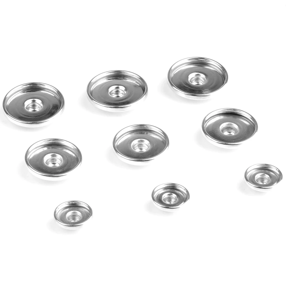 

Outdiameter 12MM 18MM 20MM Metal Snap Button Findings For Make DIY Print Glass Snaps Cabochons Settings Bezels Jewelry