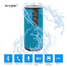 W-King Wireless Bluetooth Mini Outdoor Portable NFC CSR DSP 2000mA Waterproof Super Bass Dual Channel Stereo for Xiaomi iPhone