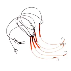 Рыболовные крючки Нержавеющая сталь установки поворотные рыболовные снасти приманки, рыбалка приманка один Комбинации строка крюк с 5