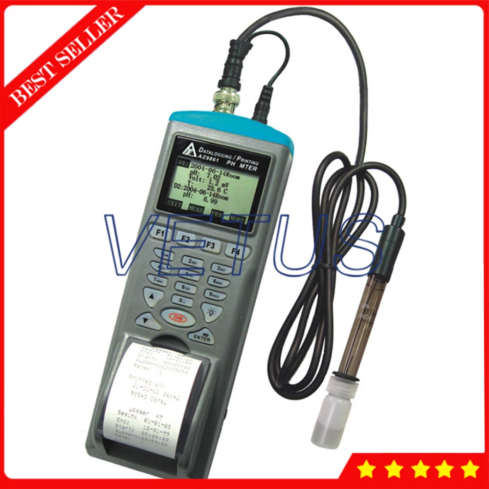 AZ9861 Portable Water Quality Analyzers Meter Digital pH mV Datalogger