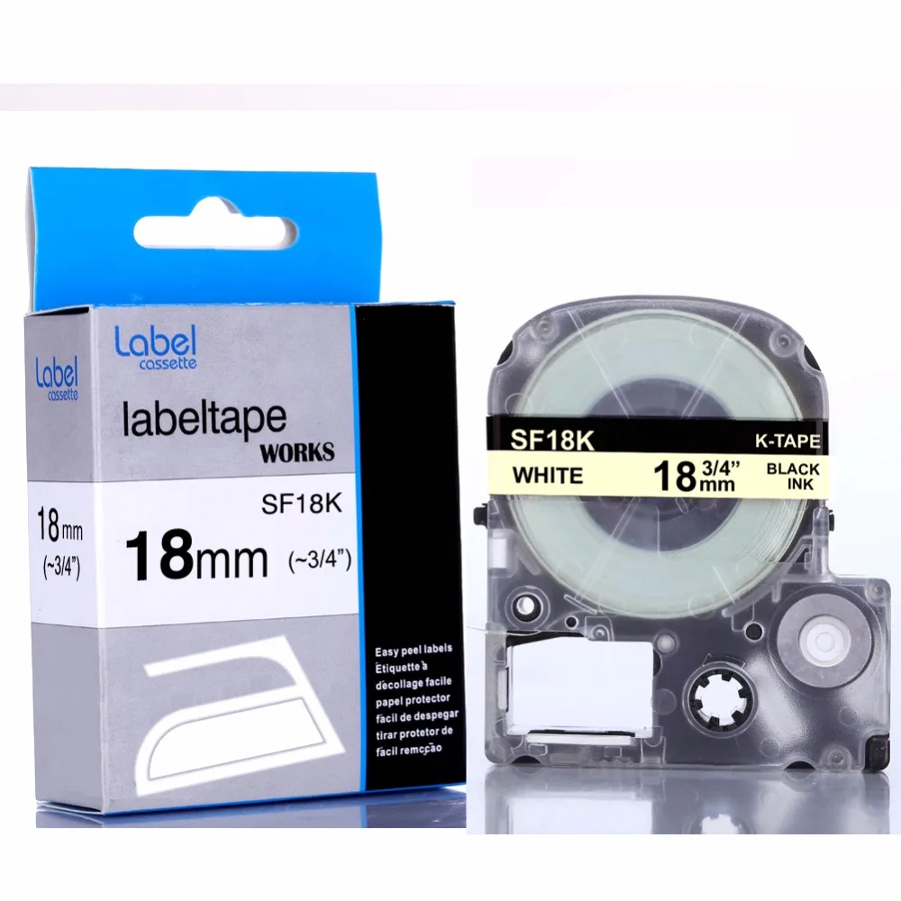 CIDY 2pcs Compatible SF18K Fabric Iron Tapes FOR Epson/KingJim label