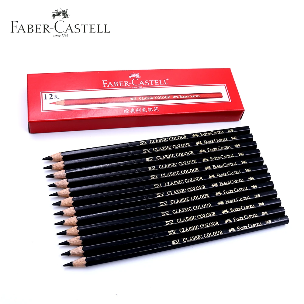 

12pcs Faber Castell Colored Pencils Black Red Blue Yellow High Quality Coloring Pencils lapices de colores
