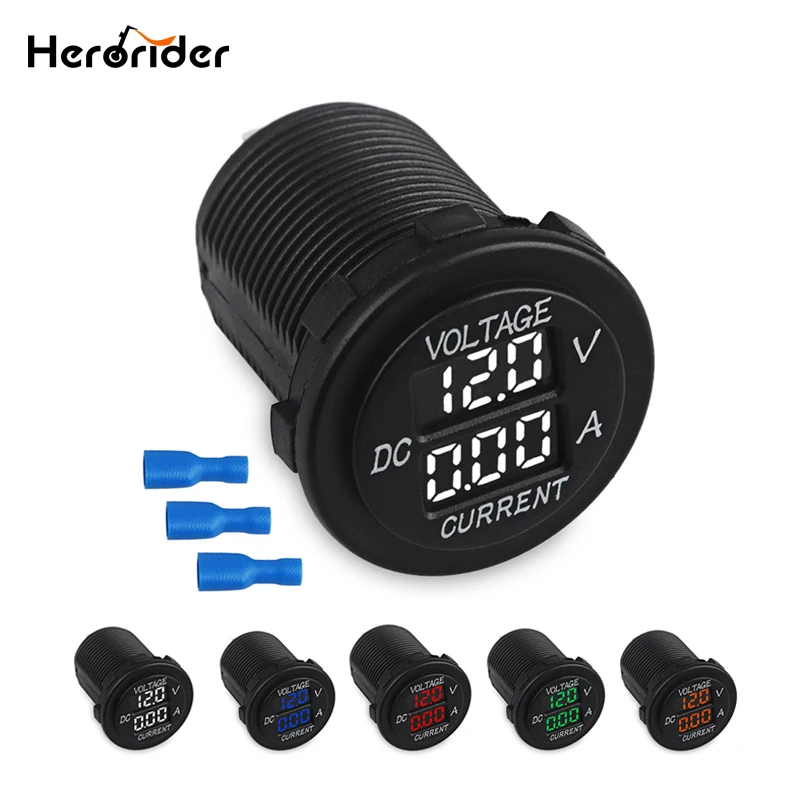 Herorider Truck Marine Waterproof Boat Voltmeter Gauge Current Tester