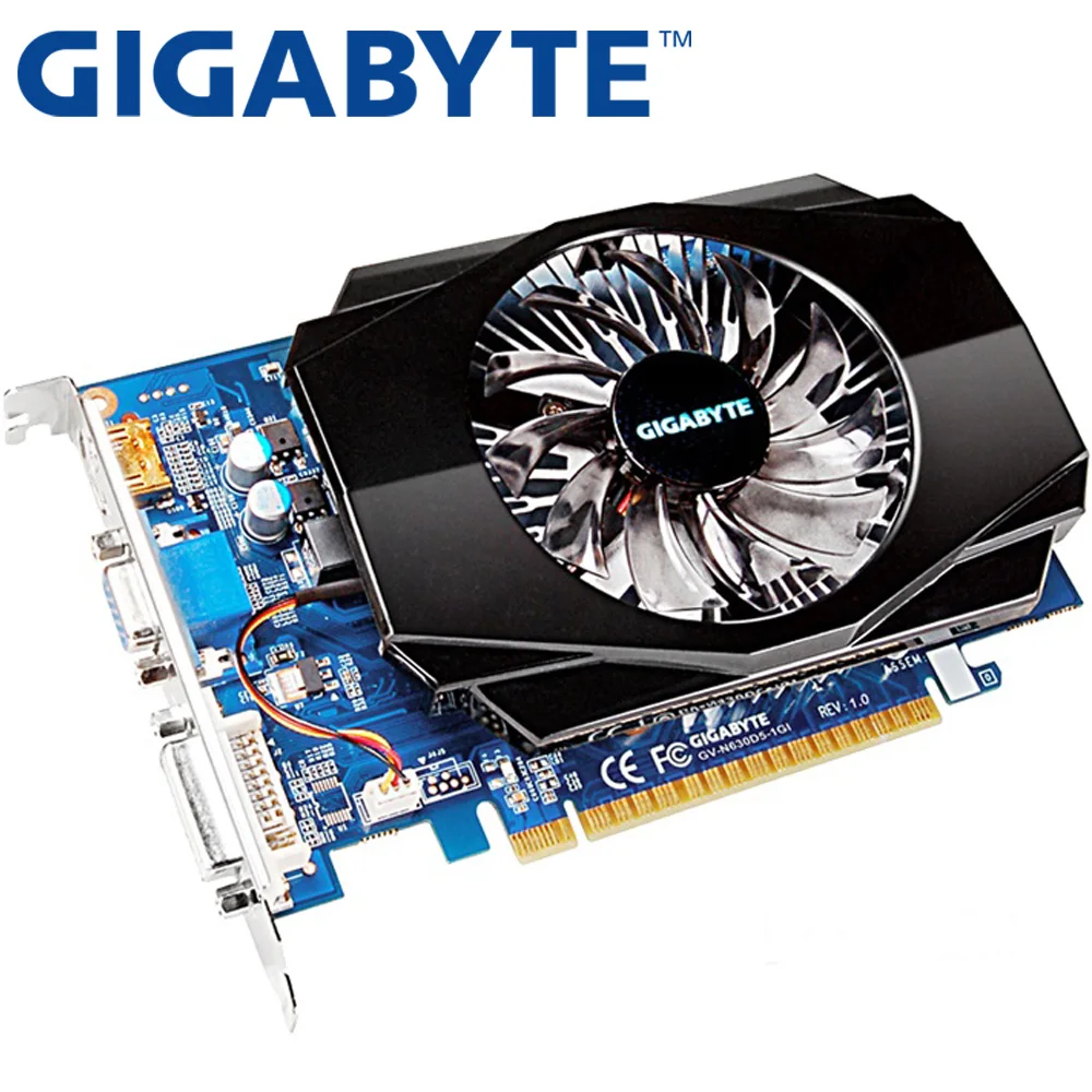 GIGABYTE Video Card GT630 1GB 128Bit GDDR5 Graphics Cards for nVIDIA VGA Cards Geforce GT630 GDDR5 Original Used GT710 GT730 video card in computer