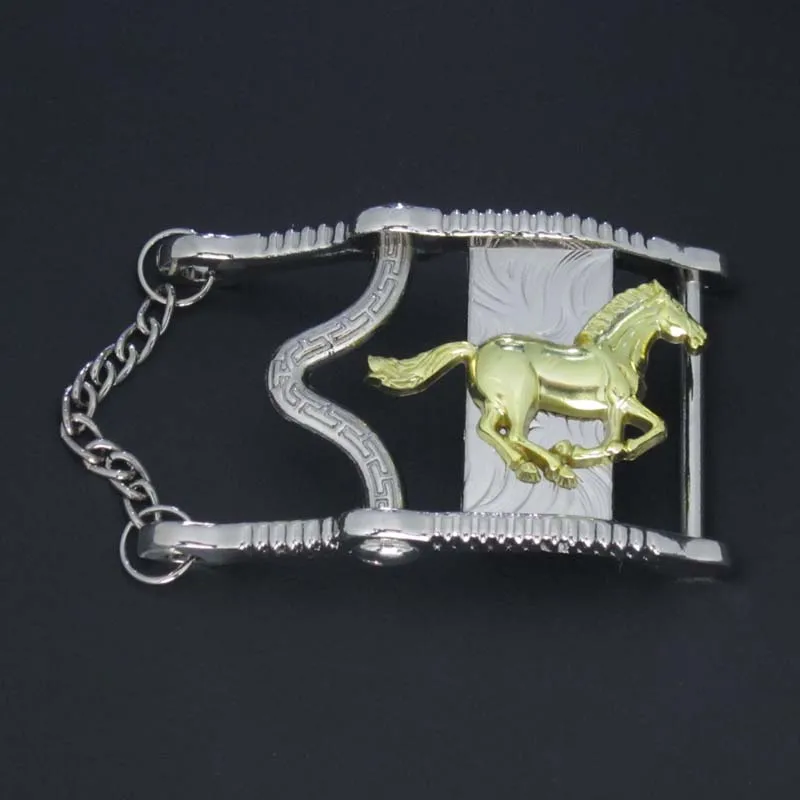 Cut Out Running Horse With Chain Western Belt Buckle Suitable For 4cm Wideth | Дом и сад
