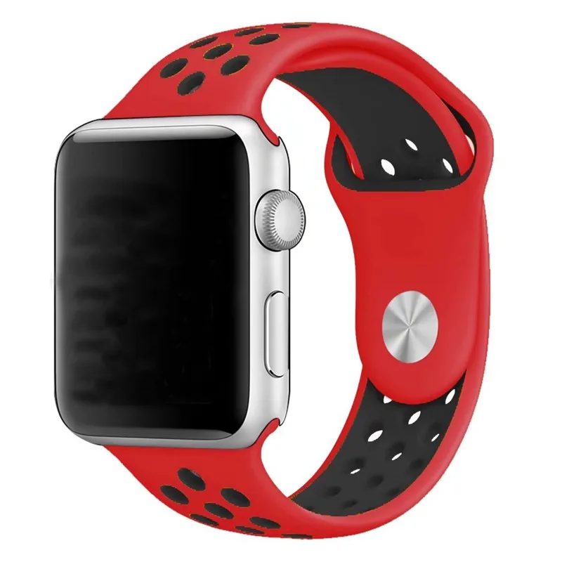 40 мм 44 цветной мягкий силиконовый ремешок для Apple Watch 38 спортивный резиновый