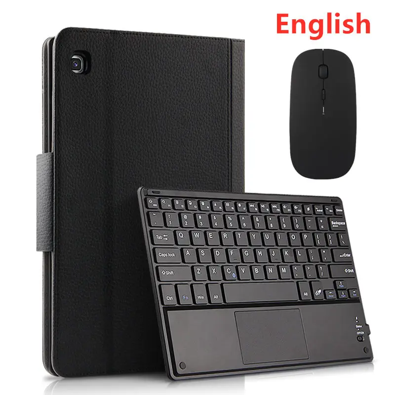 Чехол для Samsung Galaxy Tab S5E SM-T720 T725 10,5 Bluetooth защитная накладка для клавиатуры из искусственной кожи для Tab S5E 10," планшетный ПК чехол - Цвет: black mouse English