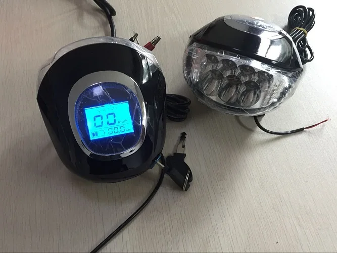 Спидометр и индикатор уровня заряда батареи и 48V60v дисплей с фронтальным светом+ bluetooth Электрический велосипед Скутер трехколесный мобильный diy часть