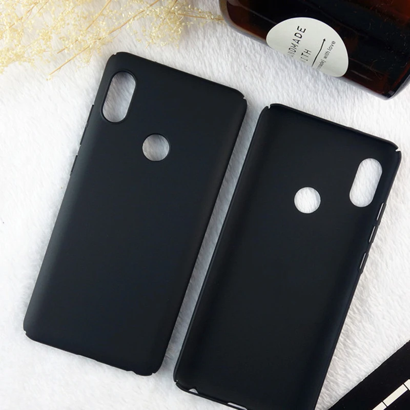 Матовая жесткая задняя крышка из ПК чехол для Xiaomi mi 9 8 A2 Lite 6X 5X Pocophone F1 Red mi note 7 6 iPad pro 6A 5plus 4X тонкий защитный чехол - Цвет: Черный