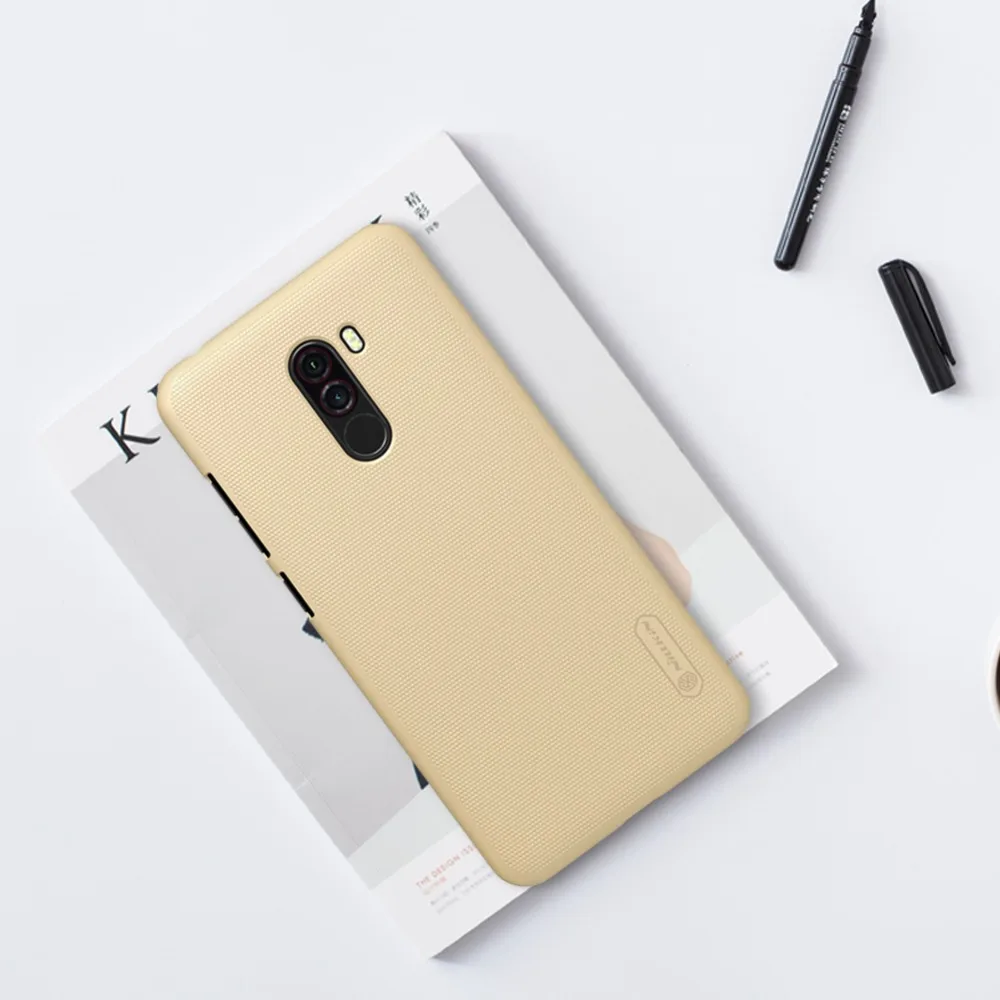Funda For Pocophone f1 Xiaomi case Cover Coupe Carcasa For Xiaomi Frosted Shield Hard Cases Right Size Gift Protection Film (13)