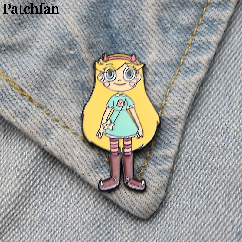 Patchfan Star vs the Forces of Evil цинковый сплав булавки для галстука значки para рубашка сумка Одежда Кепка рюкзак броши для обуви значки A2042