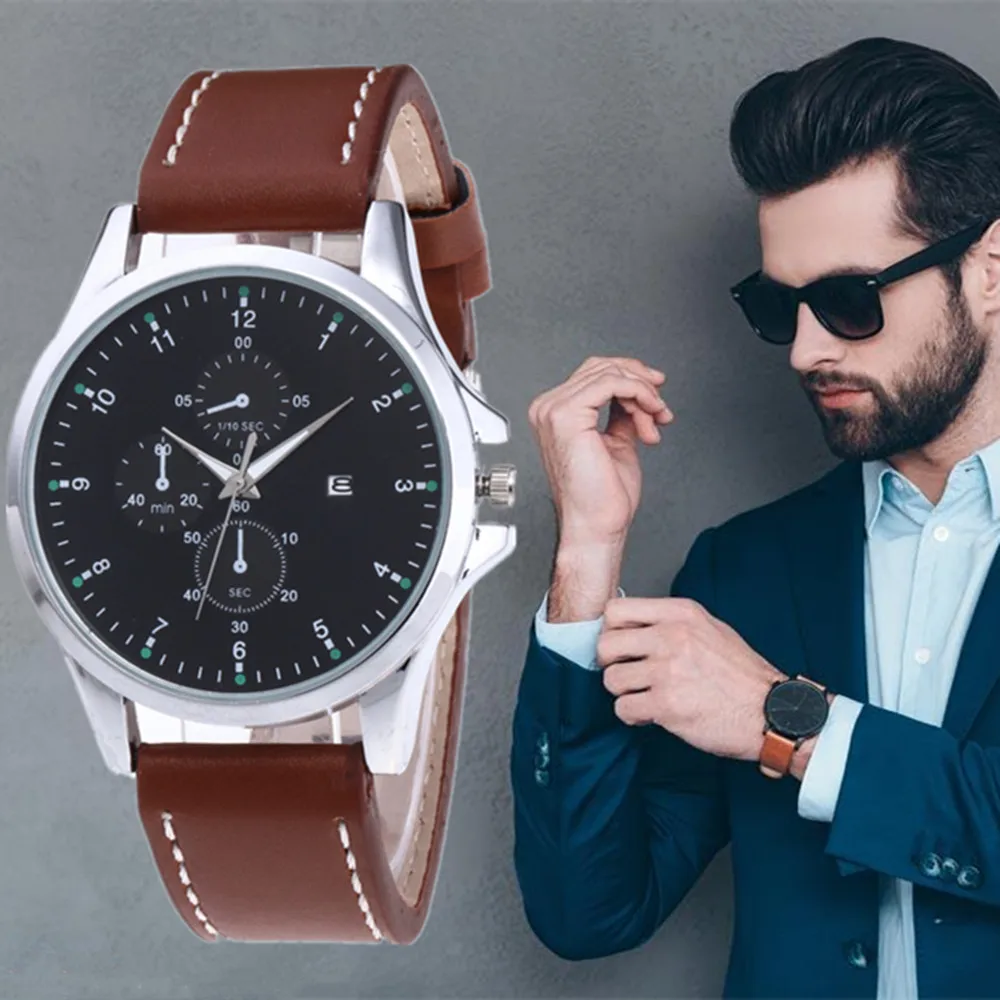 Relojes 2018 Watch Men 3-eye Complete Calendar Business Quartz Mens Watch Luxury Brand Waterproof Wristwatch Relogio Masculino Relojes 2018 Watch Men 3-eye Complete Calendar Business Quartz Mens Watch Luxury Brand Waterproof Wristwatch Relogio Masculino
