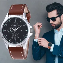 Relojes 2018 Watch Men 3-eye Complete Calendar Business Quartz Mens Watch Luxury Brand Waterproof Wristwatch Relogio Masculino