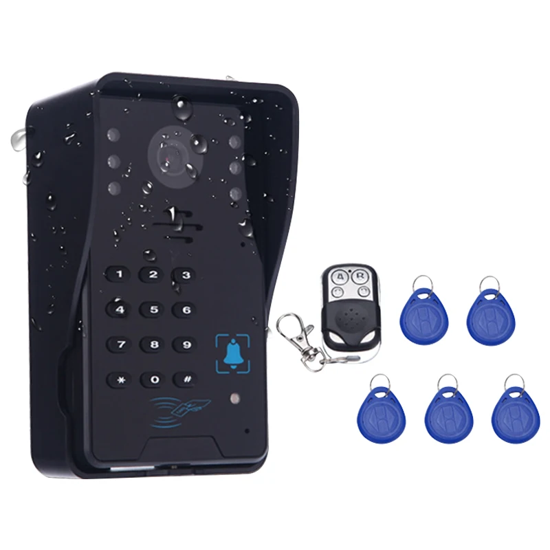 

7inch Lcd Video Door Phone Doorbell Intercom System Wth Ir Camera 1000 Tvl Remote Access Control Doorbell