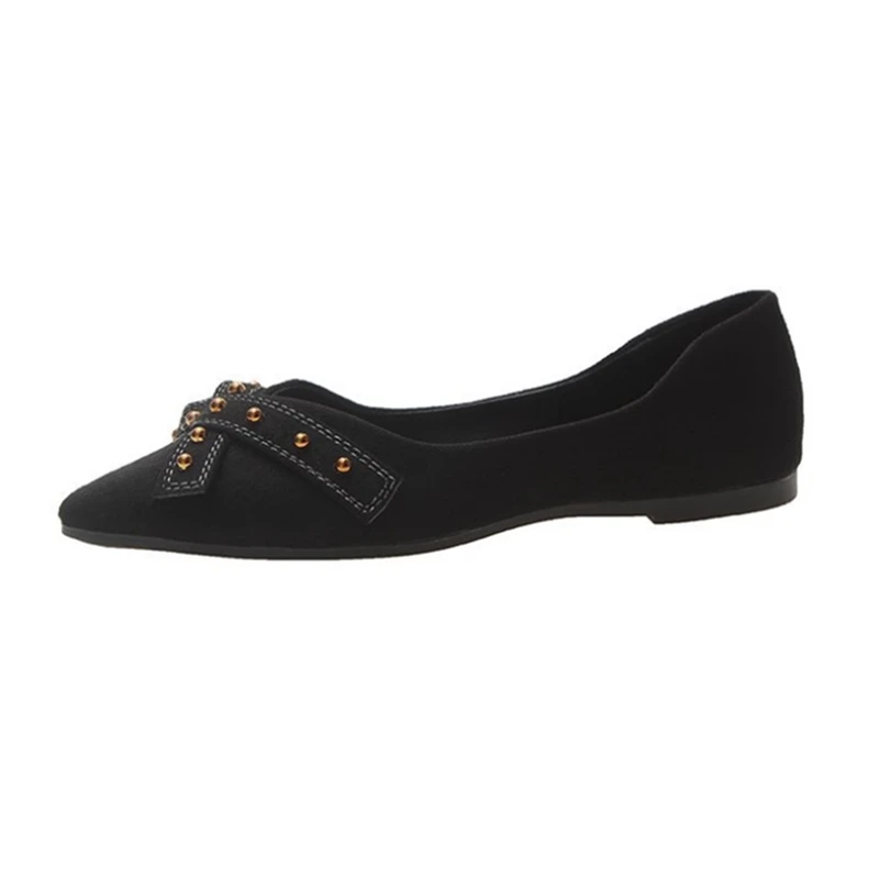 

Ho Heave Women Comfortable Flats Shoes Women Fashion Casual Shoes Butterfiy Knot Slip On Spring Autumn Pointd Toe Shallow Flats
