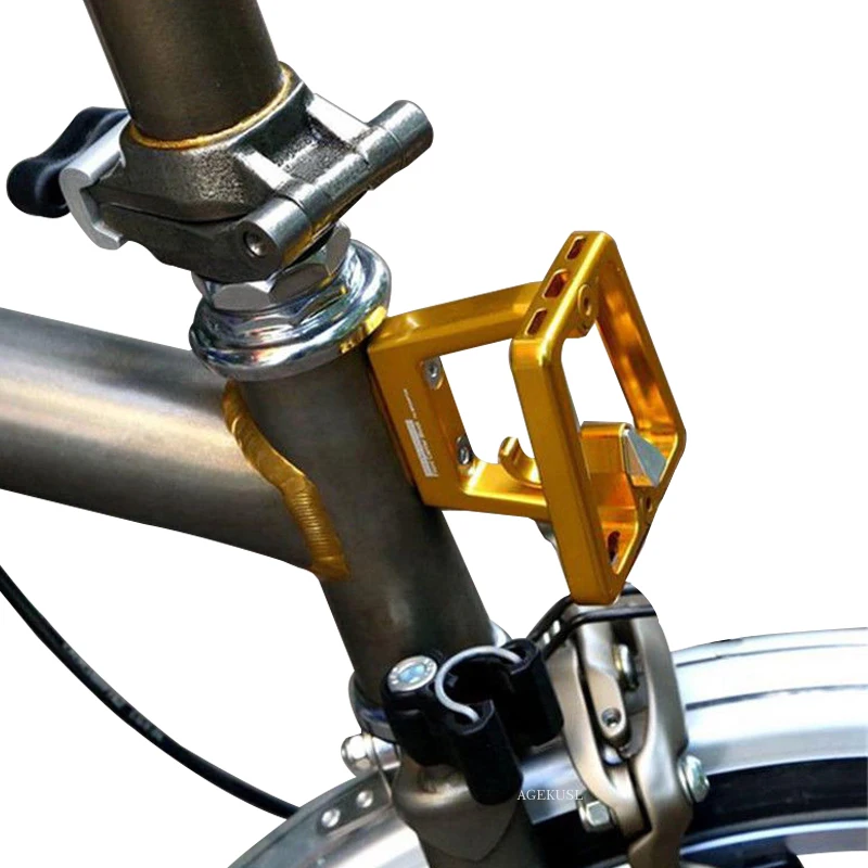 AGEKUSL Bicycle Racks Front Carrier Block For Brompton Folding Bike Bag